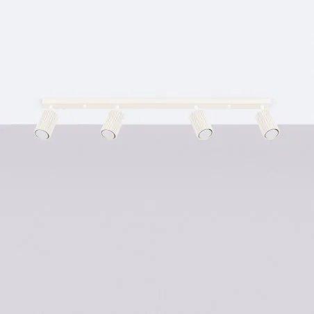 Oswietlenie-sufitowe - plafon długa lampa na sufit 4 tuby karbon 4l beżowy sollux sl.1603 