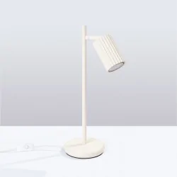 Lampki-biurkowe - lampa biurkowa minimalistyczna stołowa karbon beżowa sollux sl.1605 