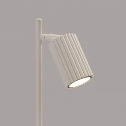 Lampki-biurkowe - lampa biurkowa minimalistyczna stołowa karbon beżowa sollux sl.1605 