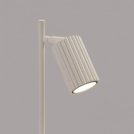Lampki-biurkowe - lampa biurkowa minimalistyczna stołowa karbon beżowa sollux sl.1605 