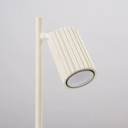 Lampki-biurkowe - lampa biurkowa minimalistyczna stołowa karbon beżowa sollux sl.1605 