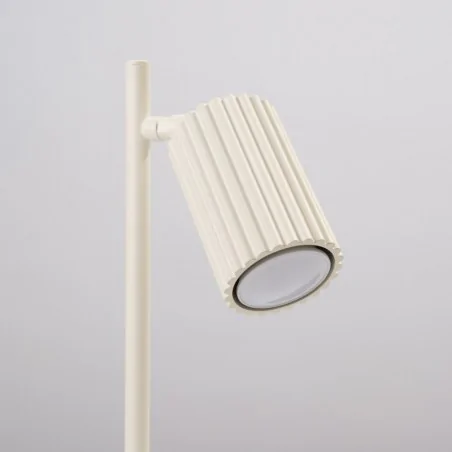 Lampki-biurkowe - lampa biurkowa minimalistyczna stołowa karbon beżowa sollux sl.1605 