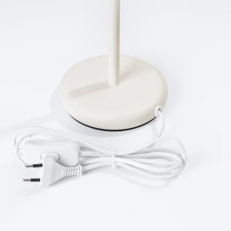 Lampki-biurkowe - lampa biurkowa minimalistyczna stołowa karbon beżowa sollux sl.1605 