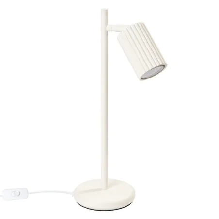 Lampki-biurkowe - lampa biurkowa minimalistyczna stołowa karbon beżowa sollux sl.1605 