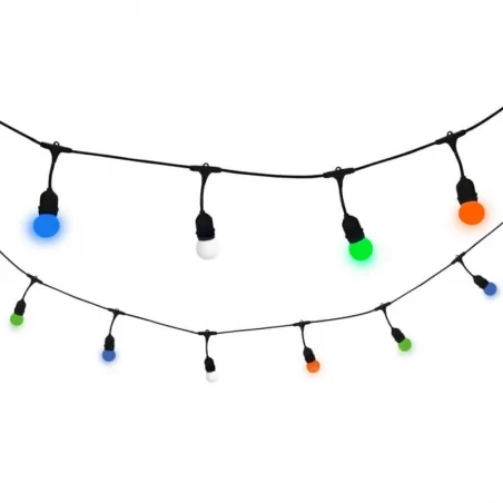 Swiecace-kule-i-girlandy - girlanda ogrodowa 5,6 m e27 10 x g45 kolorowe 36v 6w polux 