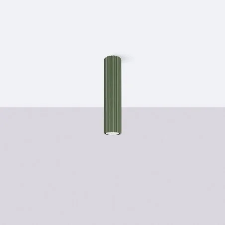 Oswietlenie-sufitowe - plafon tuba natynkowa punktowa gu10 karbon 30 zielony oliwkowy sollux sl.1608 