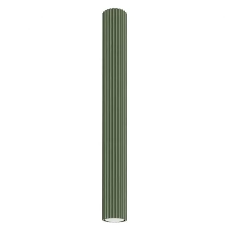 Oprawy-sufitowe - lampa sufitowa karbowana tuba natynkowa gu10 oliwkowa karbon sl.1610 sollux 