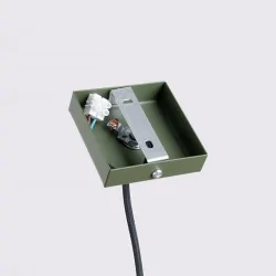 Lampy-sufitowe - lampa wisząca tuba karbon 1 zielony oliwkowy sollux sl.1611 