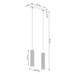 Lampy-sufitowe - lampa wisząca karbon 2 zielona oliwka sollux sl.1612 