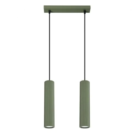Lampy-sufitowe - lampa wisząca karbon 2 zielona oliwka sollux sl.1612 
