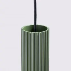 Lampy-sufitowe - lampa sufitowa 3 wiszące tuby karbon 3l zielona oliwka sollux sl.1613 