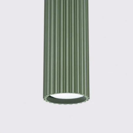 Lampy-sufitowe - lampa sufitowa 3 wiszące tuby karbon 3l zielona oliwka sollux sl.1613 