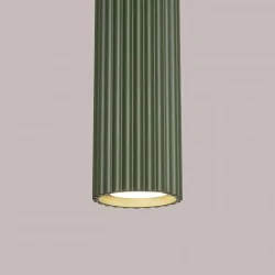 Lampy-sufitowe - lampa sufitowa 3 wiszące tuby karbon 3l zielona oliwka sollux sl.1613 
