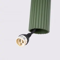 Lampy-sufitowe - lampa wisząca 3 tuby karbon 3p zielona oliwka sollux sl.1614 