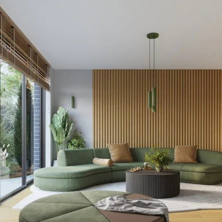 Lampy-sufitowe - lampa wisząca 3 tuby karbon 3p zielona oliwka sollux sl.1614 