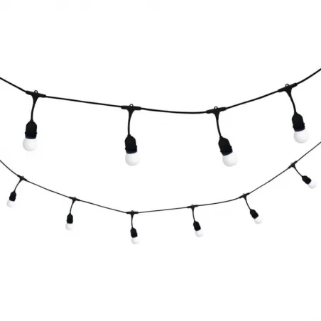 Swiecace-kule-i-girlandy - girlanda ogrodowa 5,6 m e27 10 x g45 mleczny 36v 6w polux 