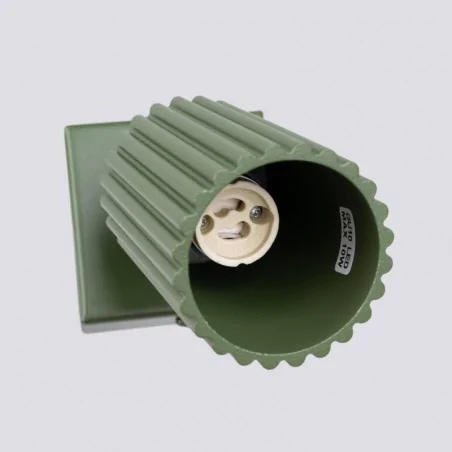 Kinkiety-do-pokoju-dziecka - kinkiet tuba lampa ścienna regulowana karbon zielony oliwkowy sollux sl.1616 