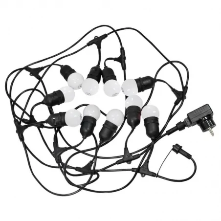 Swiecace-kule-i-girlandy - girlanda ogrodowa 5,6 m e27 10 x g45 mleczny 36v 6w polux 