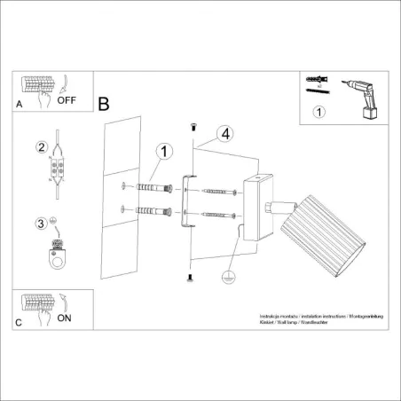 Kinkiety-do-pokoju-dziecka - kinkiet tuba lampa ścienna regulowana karbon zielony oliwkowy sollux sl.1616 