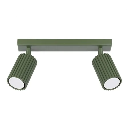 Lampy-sufitowe - plafon karbon 2 zielony oliwkowy sollux sl.1618 