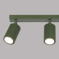 Lampy-sufitowe - plafon karbon 3l zielony oliwkowy sollux sl.1619 
