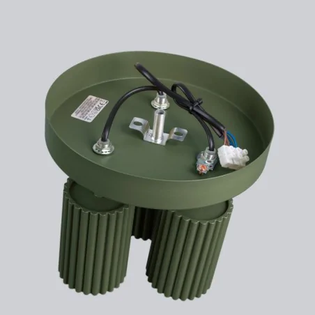 Lampy-sufitowe - plafon karbon 3p zielony oliwkowy sollux sl.1620 