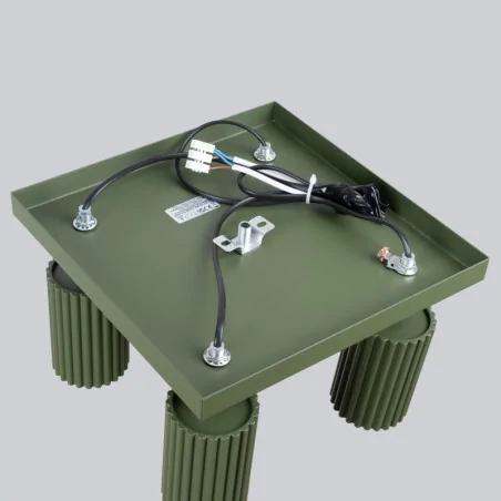 Lampy-sufitowe - plafon karbon 4 zielony oliwkowy sollux sl.1621 