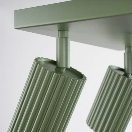 Lampy-sufitowe - plafon karbon 4 zielony oliwkowy sollux sl.1621 