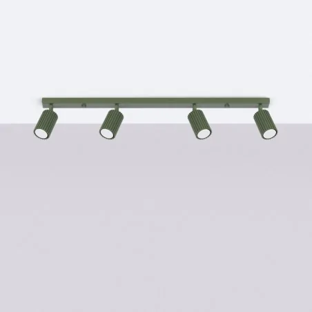 Lampy-sufitowe - plafon karbon 4l zielony oliwkowy sollux sl.1622 