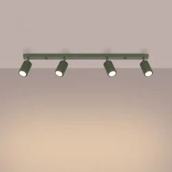 Lampy-sufitowe - plafon karbon 4l zielony oliwkowy sollux sl.1622 