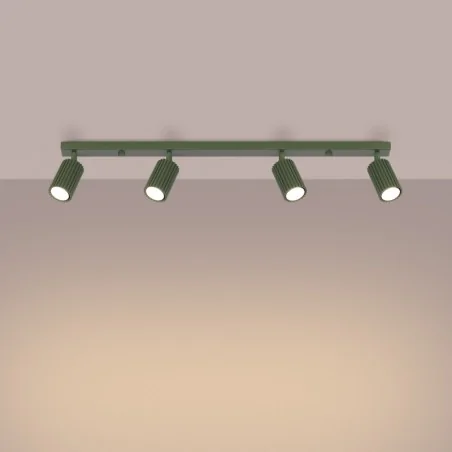 Lampy-sufitowe - plafon karbon 4l zielony oliwkowy sollux sl.1622 