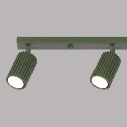 Lampy-sufitowe - plafon karbon 4l zielony oliwkowy sollux sl.1622 