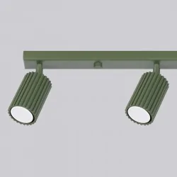 Lampy-sufitowe - plafon karbon 4l zielony oliwkowy sollux sl.1622 
