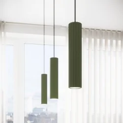 Lampy-sufitowe - plafon karbon 4l zielony oliwkowy sollux sl.1622 