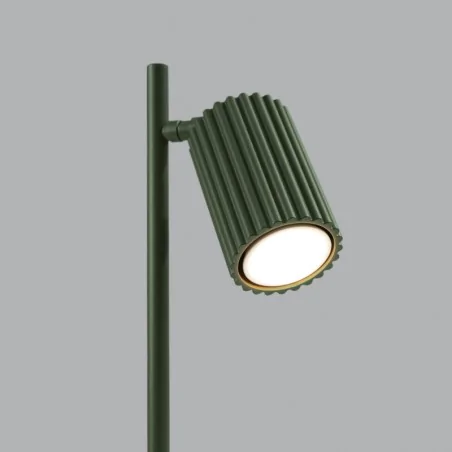 Lampki-biurkowe - lampa biurkowa  modernistyczna karbon zielona oliwkowa sollux sl.1624 