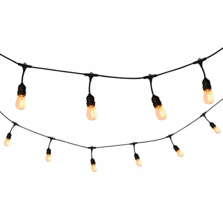 Swiecace-kule-i-girlandy - girlanda ogrodowa wisząca na prąd 10 żarówek do altany 5,6m party f polux-goldlux 