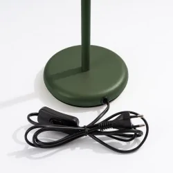Lampki-biurkowe - lampa biurkowa  modernistyczna karbon zielona oliwkowa sollux sl.1624 