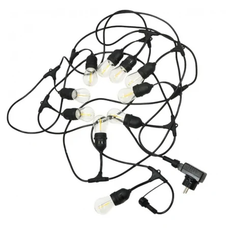 Swiecace-kule-i-girlandy - girlanda ogrodowa wisząca na prąd 10 żarówek do altany 5,6m party f polux-goldlux 