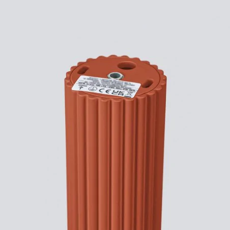 Oswietlenie-sufitowe - plafon tuba natynkowa ceglana karbon 20 ochra czerwona sollux sl.1626 