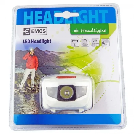 Latarki-czolowe - latarka czołowa 2+1 led 1w 85lm 30m 3×aaa p3521 emos - 1441162100 