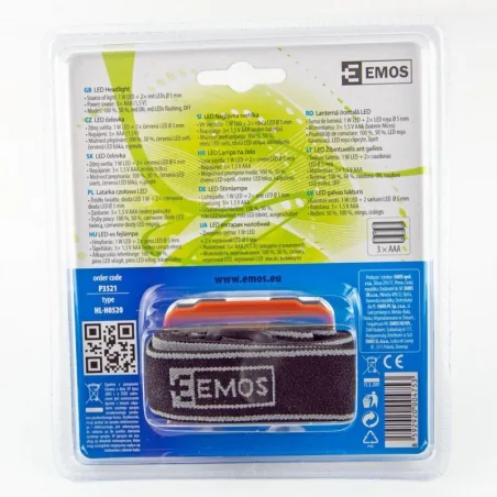 Latarki-czolowe - latarka czołowa 2+1 led 1w 85lm 30m 3×aaa p3521 emos - 1441162100 