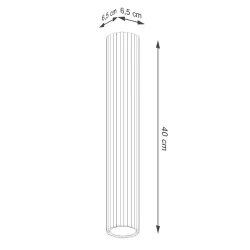 Oswietlenie-sufitowe - lampa sufitowa długa tuba gu10 karbon 40 ochra czerwona sollux sl.1628 