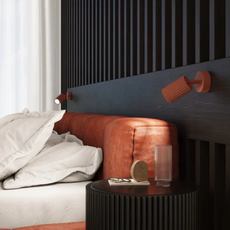 Oswietlenie-sufitowe - plafon długa tuba przysufitowa karbon 60 ochra czerwona sollux sl.1629 