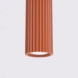 Lampy-sufitowe - lampa wisząca 3 tuby sufitowe czerwone karbon 3l ochra sollux sl.1632 