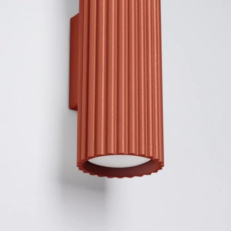 Kinkiety-do-salonu - kinkiet góra dół do salonu karbon 30 ochra czerwona sollux sl.1634 