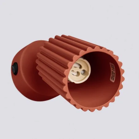 Kinkiety-do-salonu - kinkiet karbon ochra czerwona z włącznikiem sollux sl.1636 