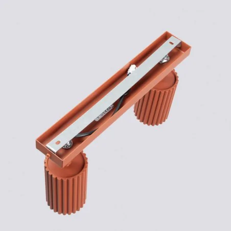 Lampy-sufitowe - plafon karbon 2 ochra czerwona sollux sl.1637 