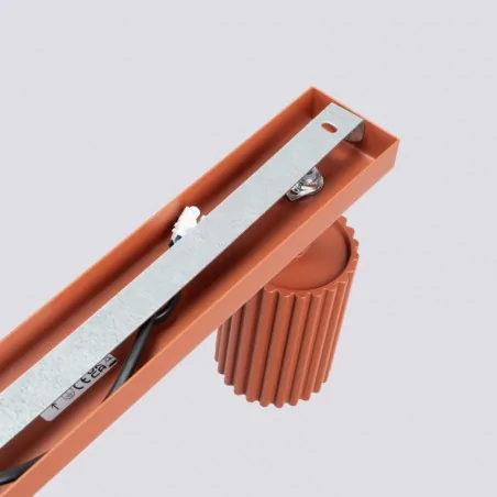 Lampy-sufitowe - plafon karbon 4l ochra czerwona sollux sl.1641 