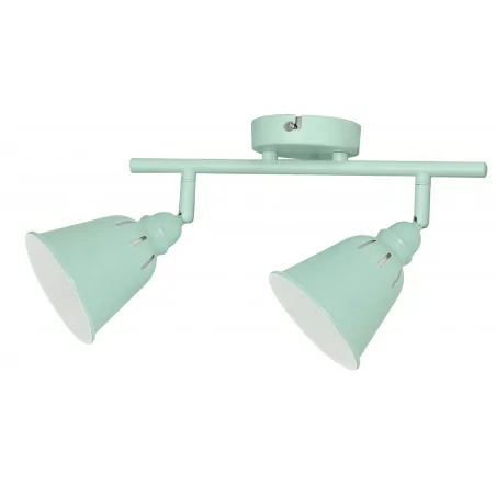 Lampy-sufitowe - miętowe oświetlenie spot podwójny fiona mint 2xe14 polux 