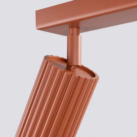 Lampy-sufitowe - plafon karbon 6l ochra czerwona sollux sl.1642 